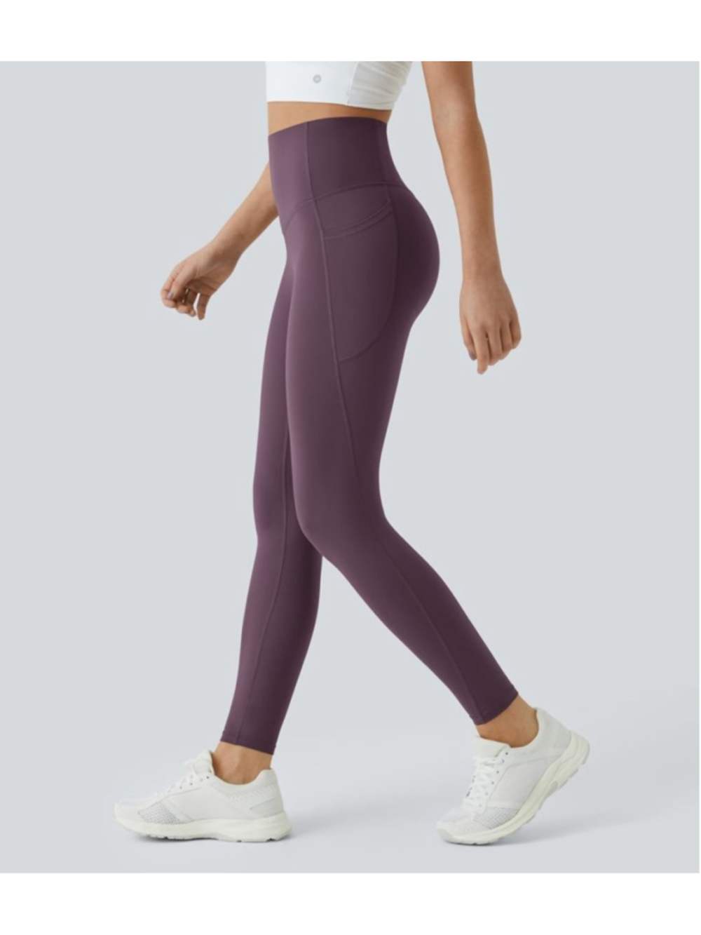 Halara UltraSculpt High Waisted Pocket 7/8 Leggings Mauve Activewear SZ XS